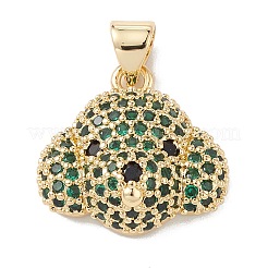 Brass Micro Pave Cubic Zirconia Pendants&nbsp;KK-M240-01