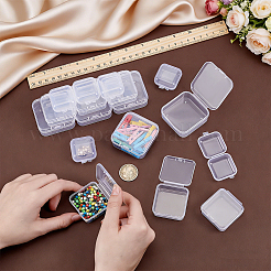 120Pcs 3 Styles PP Bead Storage Containers with Hinged Lid&nbsp;CON-UN0001-18