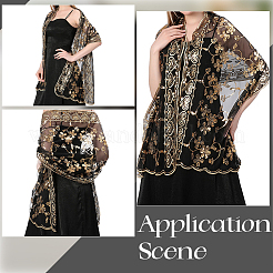 Detachable Polyester Sequin Shawl&nbsp;AJEW-WH20072-20A-01
