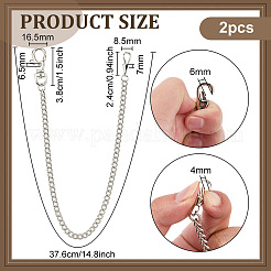 2Pcs Iron Clip Pocket Watch Chain&nbsp;DIY-PH0035-36P