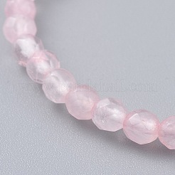 Natural Rose Quartz Beads Stretch Bracelets&nbsp;BJEW-JB04676-01