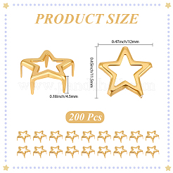 200Pcs Iron Studs Rivets&nbsp;IFIN-CY0001-01G