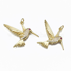 Brass Micro Pave Cubic Zirconia Pendants&nbsp;ZIRC-N039-147B-NF