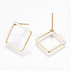 Brass Stud Earring Findings&nbsp;KK-T037-07KC-NF