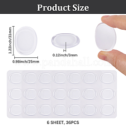 36Pcs Oval Silicone Drum Kit Muffler Stickers&nbsp;AJEW-CP0009-73