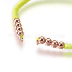Nylon Cord Braided Bead Bracelets Making&nbsp;BJEW-F360-FRG14