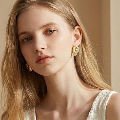 Brass Micro Pave Clear Cubic Zirconia Stud Earrings&nbsp;WG366BD-01