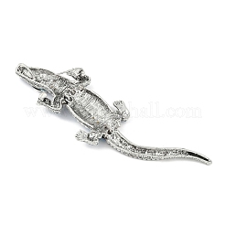 Alloy Rhinestones Alligator Brooches&nbsp;JEWB-S022-07C
