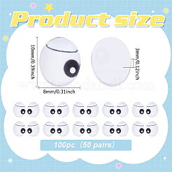 100Pcs Glass Craft Doll Eye&nbsp;DOLL-BC0001-02A