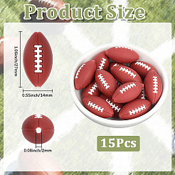 15Pcs Food Grade Eco-Friendly Silicone Beads&nbsp;SIL-PA0001-47