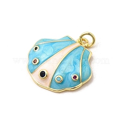 Brass Micro Pave Cubic Zirconia Pendants&nbsp;KK-I378-03G