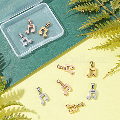 9Pcs 3 Colors 304 Stainless Steel Pendants&nbsp;STAS-DC0007-27