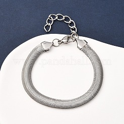 304 Stainless Steel Herringbone Chains Bracelets for Women&nbsp;BJEW-P361-01P
