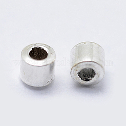 Anti-Tarnish Rhodium Plated 925 Sterling Silver Crimp Beads&nbsp;STER-G027-20P