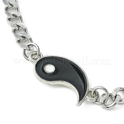 2Pcs Yin Yang Alloy Magnetic Couple Bracelets Set&nbsp;BJEW-TA00293