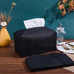 Crossed Textured Imitation Leather Tissue Boxes&nbsp;CON-WH0095-208B