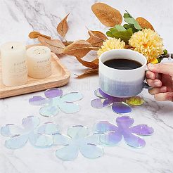 6Pcs Acrylic Mirror Cup Mats&nbsp;AJEW-FG0002-11