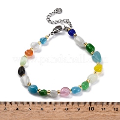 Cat Eye Beaded Bracelets for Women&nbsp;G-P563-07P-21