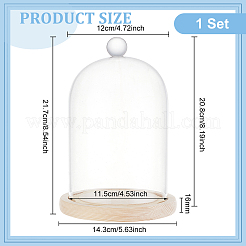 Glass Dome Cover&nbsp;DJEW-WH0043-36
