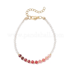Dyed Natural Malaysia Jade & Glass Beaded Bracelets for Women&nbsp;BJEW-JB13076-01