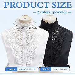 2Pcs 2 Colors Detachable Polyester Shirt False Collar&nbsp;DIY-ME0003-26