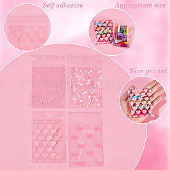 4 Bags 4 Styles Printed Transparent OPP Cellophane Storage Bags&nbsp;OPP-SP0001-07B