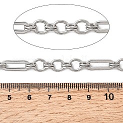 304 Stainless Steel Rectangle with Ring Link Chains&nbsp;CHS-Z007-21P