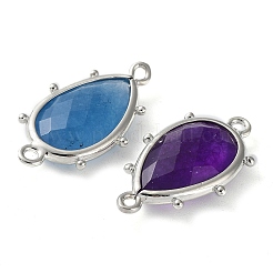 Dyed Natural Jade Connector Charms&nbsp;G-G012-05P-D