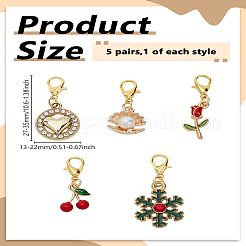 10Pcs 5 Styles Alloy Shoe Charms&nbsp;HJEW-LP00032
