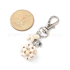 Starfish & Round Synthetic Turquoise Pendant Decorations&nbsp;HJEW-JM03276