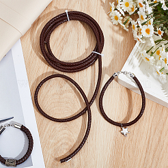 Braided Leather Cord with Core&nbsp;WL-CL0001-24B