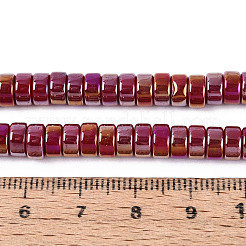 AB Color Plated Opaque Glass Beads Strands&nbsp;GLAA-T026-3x6mm-P14