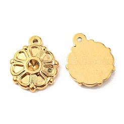 PVD Vacuum Plating 304 Stainless Steel Pendant Rhinestone Settings&nbsp;STAS-F287-53G
