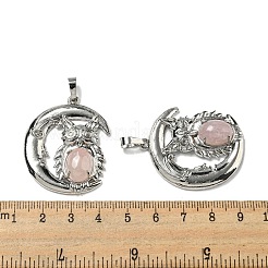 Natural Rose Quartz Pendants&nbsp;G-M434-03P-19