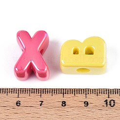 UV Plating Opaque Acrylic European Beads&nbsp;SACR-N019-02