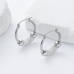 Vintage Style Round 304 Stainless Steel Hoop Earrings&nbsp;MV0538