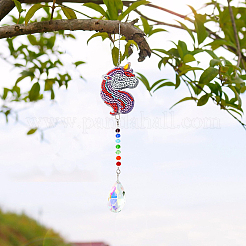DIY Unicorn Diamond Painting Wind Chime Kits&nbsp;DIY-WH0246-93