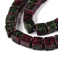 Dyed Natural Sesame Jasper Imitation Ruby in Zoisite Beads Strands&nbsp;G-T139-8x8-32A
