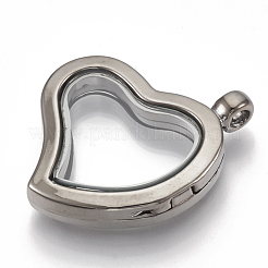 Alloy Magnetic Locket Pendants&nbsp;PALLOY-T052-13B
