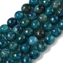 Natural Dragon Veins Agate(Dyed & Heated) Beads Strands&nbsp;G-M437-C01-01R-01