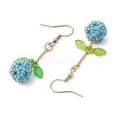 Handmade Glass Seed Beads Pendants Dangle Earrings&nbsp;EJEW-MZ00245-03