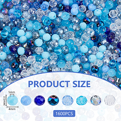 1600Pcs 2 Colors Glass Beads&nbsp;GLAA-ME0001-22