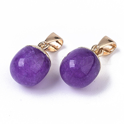 Top Golden Plated Natural White Jade Pendants&nbsp;G-T131-03Q