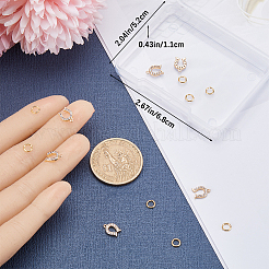 10Pcs Brass Micro Pave Clear Cubic Zirconia Charms&nbsp;KK-CN0002-85