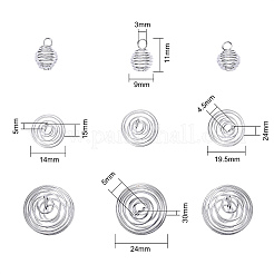 40Pcs 4 Sizes Iron Wire Pendants&nbsp;IFIN-CJ0001-40S