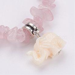Resin Elephant Charm Bracelets&nbsp;BJEW-JB02911-01