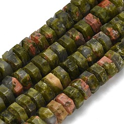 Natural Unakite Beads Strands&nbsp;G-G317-A15-3x6mm