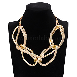 Alloy Exaggerated Oval Link Chain Choker Necklaces for Women&nbsp;FS-WGFD8E5-01