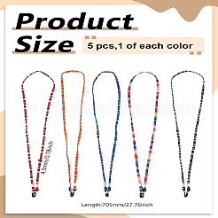 5Pcs 5 Colors Polyester EyeGlass Chains&nbsp;AJEW-LP0008-19