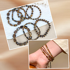 1 Strand Natural Tiger Eye Beads Strands&nbsp;G-PA0002-66